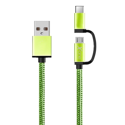 X One Cdc1000gr Cable Usb A Micro Tipo C Verde